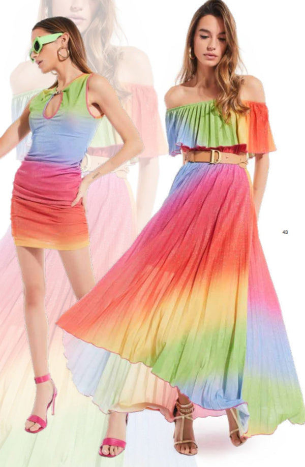 Vestido largo multicolor