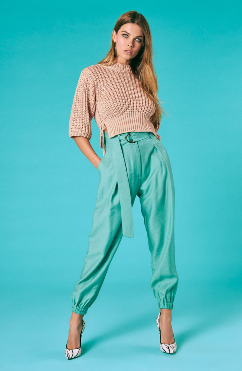 Jersey cropped lazos laterales