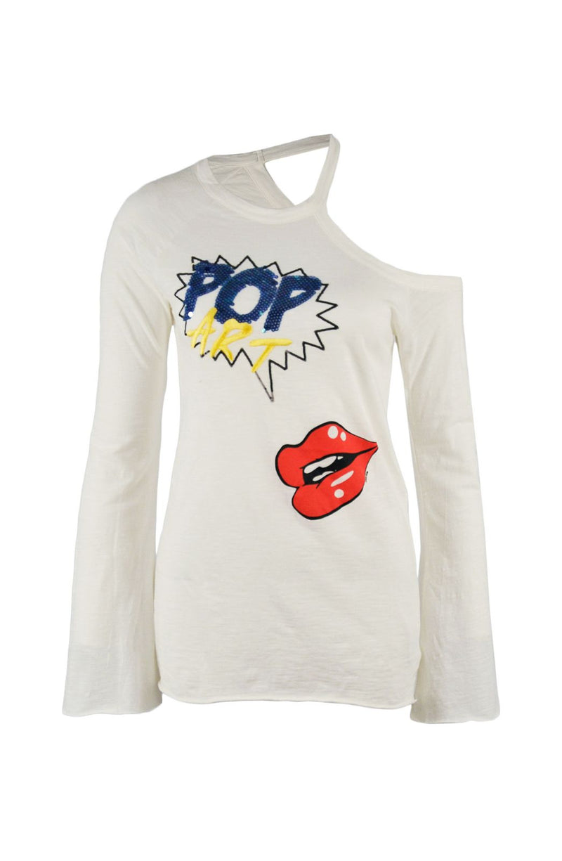 Camiseta Pop Art asimétrica
